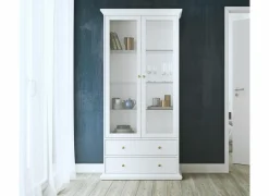 Vitrinekast Paris 96cm - decor - wit