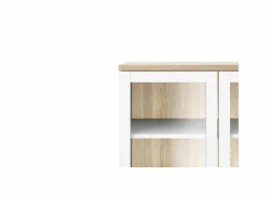 Vitrinekast Roomers 89cm - decor - witte eik