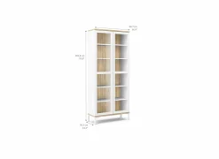 Vitrinekast Roomers 89cm - decor - witte eik