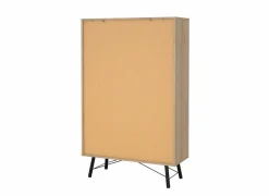 Vitrinekast Ry 102cm - decor - bruin & zwart