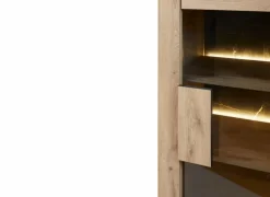 Vitrinekast Sacha 70cm - melamine - canyon oak & marble