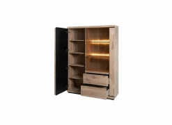 Vitrinekast Stefan 130cm - decor - canyon oak