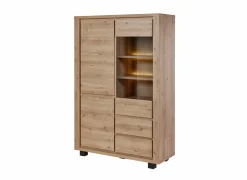Vitrinekast Uri 128cm - decor - hudson oak