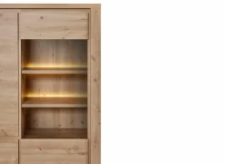 Vitrinekast Uri 128cm - decor - hudson oak