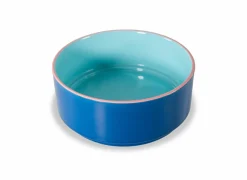 Voerbak Ø20cm - stoneware - lichtblauw & donkerblauw