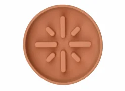 Voerbak Sili Trage voederbak 1400ml - silicoon - terracotta