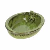 Vogelbad Kikker 30x23,5xH8cm - keramiek - groen
