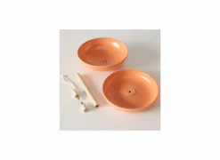 Vogelhuisje Giardino Ø21cm - kunststof/bamboe - oranje