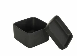 Voorraadpot Square Cup 10x10x5,5cm - keramiek - mat zwart