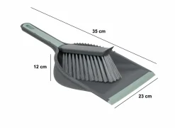 Vuilblik en borstel grijs