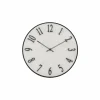 Wandklok Edgar  Ø35cm - kunststof/glas - wit