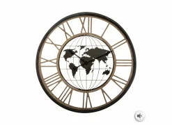 Wandklok World Ø67cm