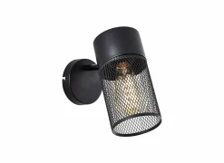 Wandlamp Kamolo zwart mat 40W E27
