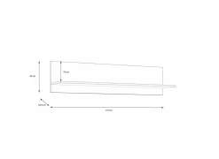 Wandplank Lya 110x23x25cm - decor - cabezone oak & mauvella oak