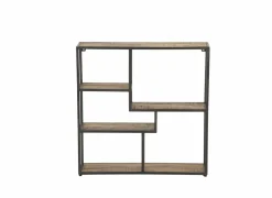 Wandrek Amador 80x20x80cm - mango massief - zwart & bruin