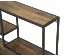 Wandrek Amador 80x20x80cm - mango massief - zwart & bruin