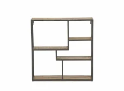 Wandrek Amador 80x20x80cm - mango massief - zwart & bruin