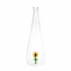 Waterfles Botanical Sunflower 1L - glas - geel