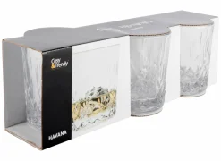 Whiskeyglas Havana 33cl - glas - transparant set van 3