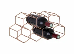 Wijnrek 37,5x15x16cm - metaal - koper