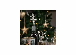 Wijnstop Kariboe H17cm - aluminium - zilver