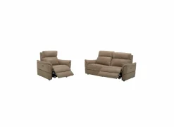 Zetel Back 3+2-zit - leder - camel met relax