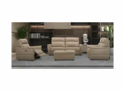 Zetel Back 3+2+1-zit - leder - camel met relax