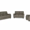 Zetel Barbiero 3+2+1-zit - leder - elephant taupe met relax