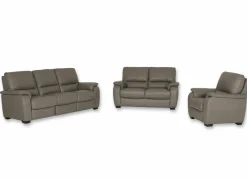 Zetel Barbiero 3+2+1-zit - leder - elephant taupe met relax
