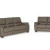 Zetel Barbiero 3+2-zit - leder - elephant taupe