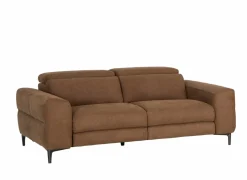 Zetel Blake 3-zit - stof - cognac met manueel verstelbare hoofdsteunen