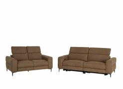 Zetel Blake 3+2-zit - stof - cognac met relax