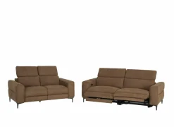 Zetel Blake 3+2-zit - stof - cognac met relax