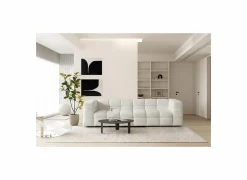 Zetel Bubble 4-zit - stof - wit