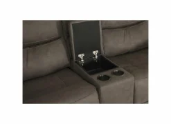 Zetel Cluny 3+2+1-zit - stof - bruingrijs met relax