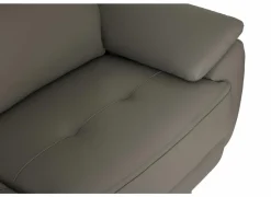 Zetel Curry 3+2-zit - leder - asgrijs met relax