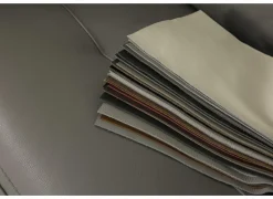 Zetel Curry  2,5+2+1-zit - leder - asgrijs met relax