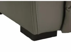 Zetel Curry  2,5+2+1-zit - leder - asgrijs met relax