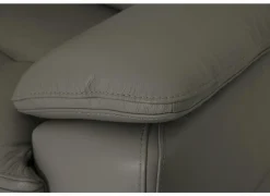 Zetel Curry  2,5+2+1-zit - leder - asgrijs met relax