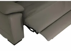 Zetel Curry  2,5+2+1-zit - leder - asgrijs met relax