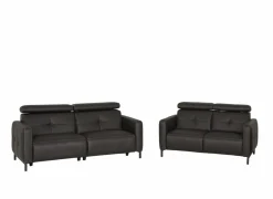 Zetel Dervaux 3+2-zit - stof - antraciet met relax