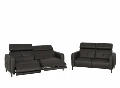 Zetel Dervaux 3+2-zit - stof - antraciet met relax