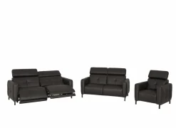 Zetel Dervaux 3+2+1-zit - stof - antraciet met relax