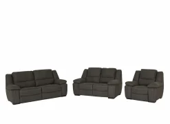 Zetel Elle 3+2+1-zit - stof - bruin met relax