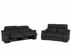 Zetel Final 2,5+2-zit - leder - shalegrey met relax