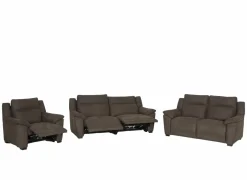 Zetel Globe 3+2+1-zit - stof - bruingrijs met relax