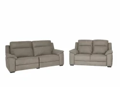 Zetel Grande 3+2-zit - stof - silver grey met relax