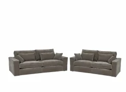 Zetel Marlon 3+2-zit - stof - bruin