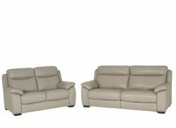 Zetel Mohawk 2,5+2-zit - leder - grijs met relax