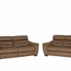 Zetel Notch 2,5+2-zit - stof - cognac met relax